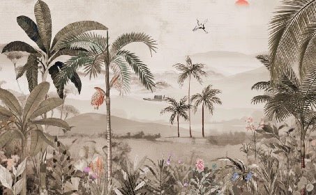 Papier peint l'art de la jungle peint