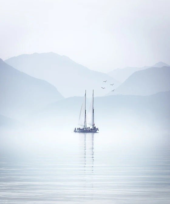Papier peint lac Annecy navigation