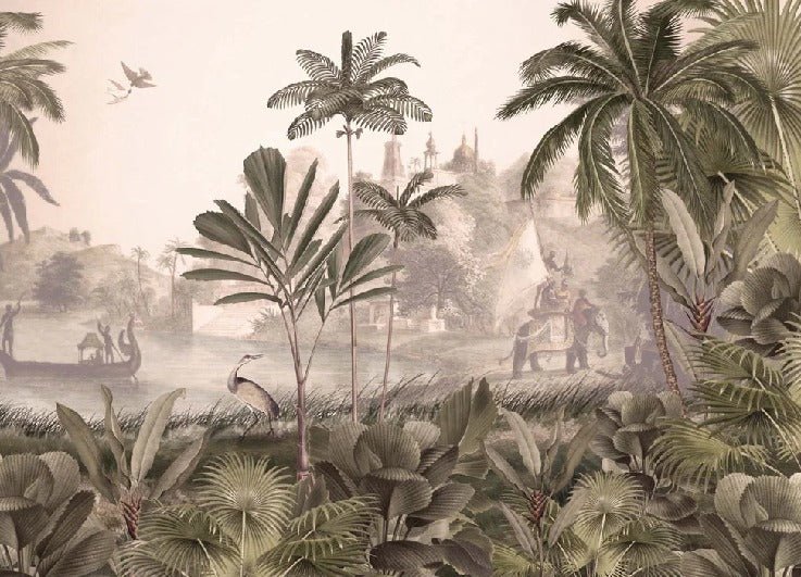 Papier peint jungle haven léopard