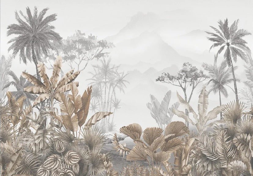 Papier peint tendance tropical sepia