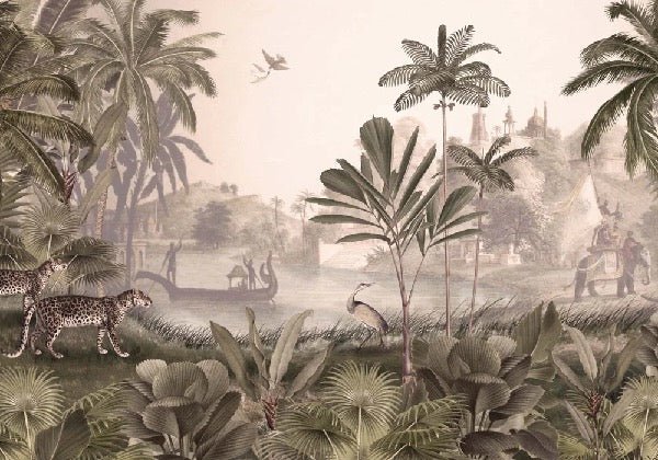 Papier peint jungle haven léopard