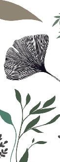 Papier peint ginkgo artiste floral