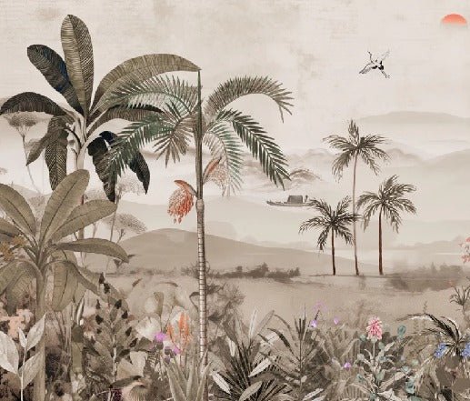 Papier peint l'art de la jungle peint, XXL, tendance