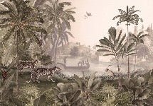 Papier peint jungle haven léopard