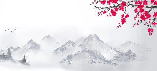 Papier peint zen paysage minimaliste