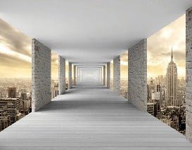 Papier peint trompe l'oeil New York Hall