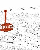 Papier peint La Plagne télécabine rouge