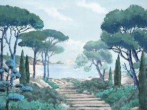 Papier peint balade dans les calanques