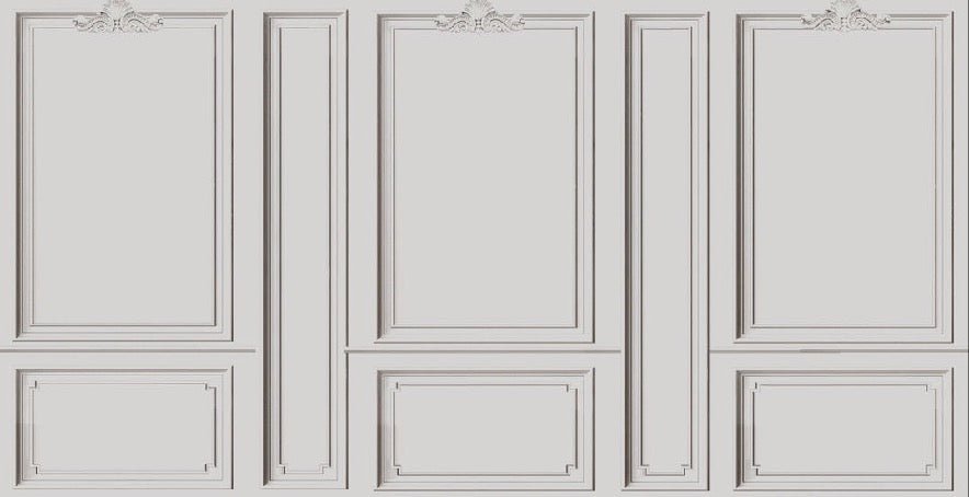 Papier peint Français Haussmannien Gris chaud