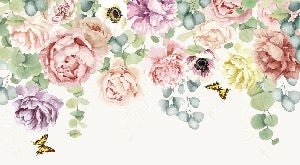 Papier peint jardin de fleurs