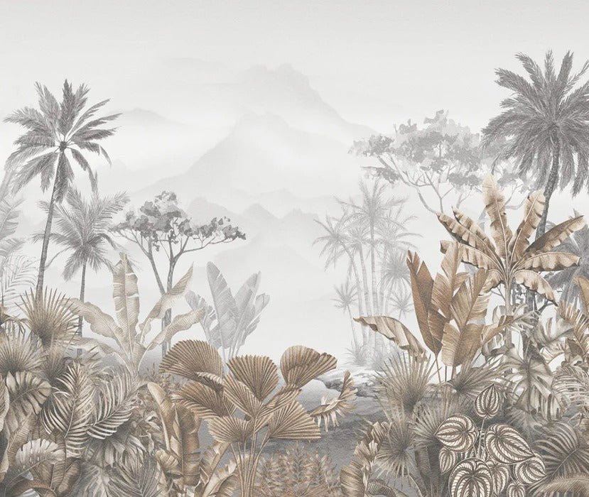 Papier peint tendance tropical sepia