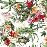 Papier peint tropical & Fleurs colorées