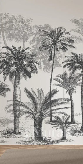 Papier peint Jungle Black & White