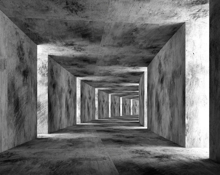 Papier peint trompe l'oeil 3D industriel