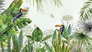 Papier peint Jungle oiseau exotique
