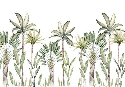 Papier peint tropical aquarelle