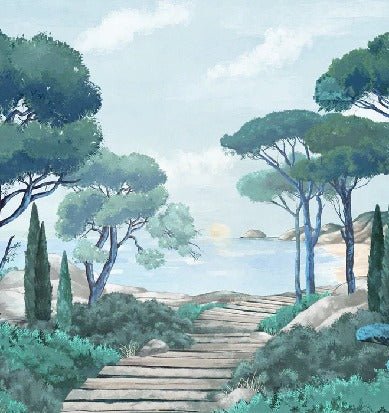 Papier peint balade dans les calanques