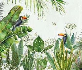 Papier peint Jungle oiseau exotique