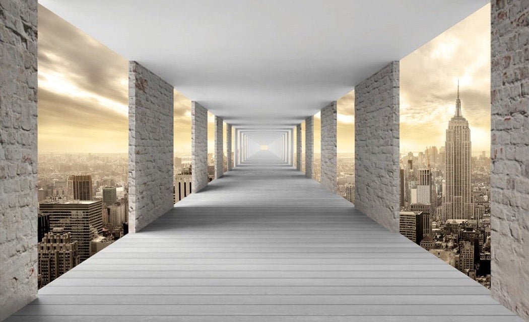 Papier peint trompe l'oeil New York Hall