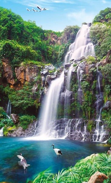 Papier peint cascade de la Réunion, XXL, tendance