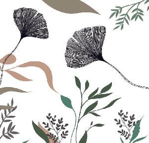 Papier peint ginkgo artiste floral, XXL, tendance