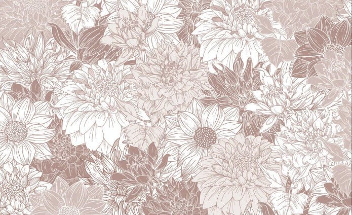 Papier peint toilette fleur Dahlia