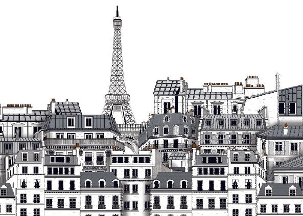 Papier peint Français les toits Parisiens