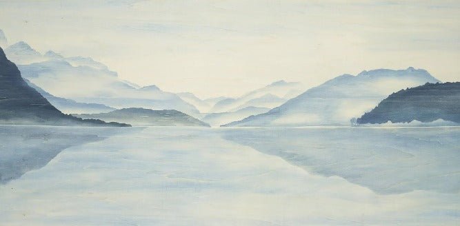 Papier Peint Vue Grand Albigny | Les Bleus du Lac®