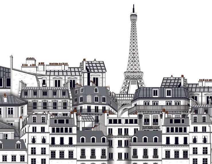 Papier peint Français les toits Parisiens