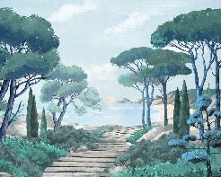 Papier peint balade dans les calanques