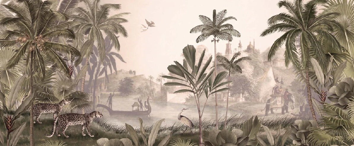 Papier peint jungle haven léopard