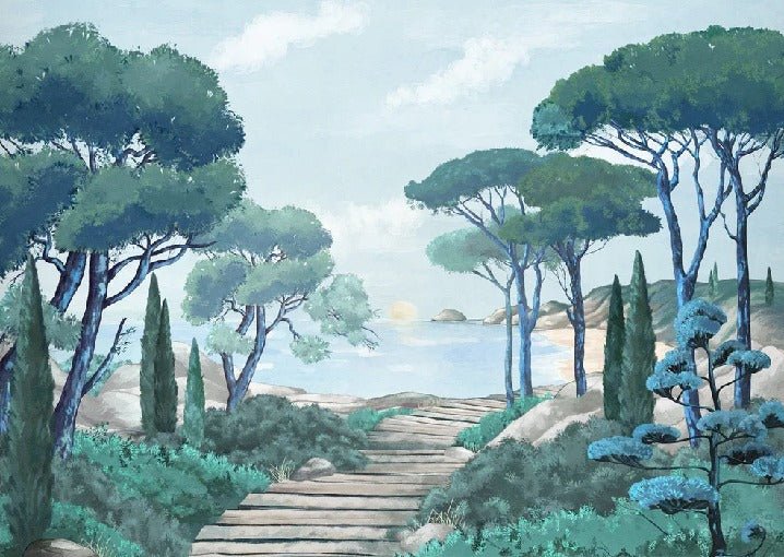 Papier peint balade dans les calanques