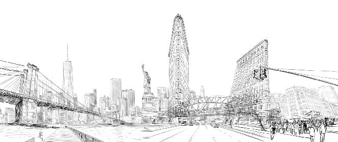 Papier peint architecture New York