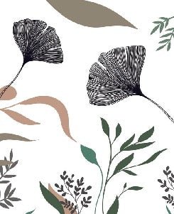 Papier peint ginkgo artiste floral