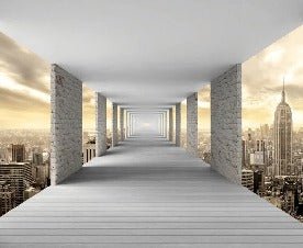 Papier peint trompe l'oeil New York Hall
