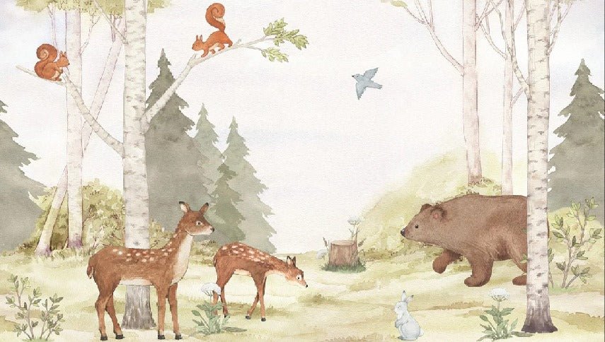 Papier peint forêt enchantée chambre enfant