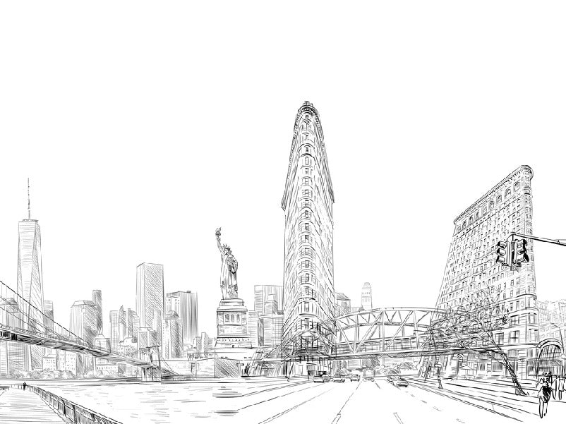 Papier peint architecture New York