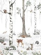 Papier peint animaux printemps forêt