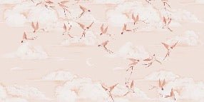 Papier peint chambre enfant poétique terracotta