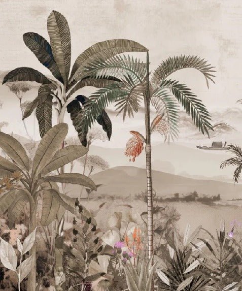 Papier peint l'art de la jungle peint