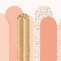 Papier peint Art déco graphique tendance rosé