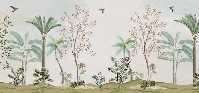 Papier peint chinoiserie jungle
