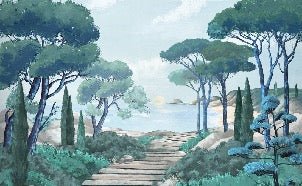 Papier peint balade dans les calanques