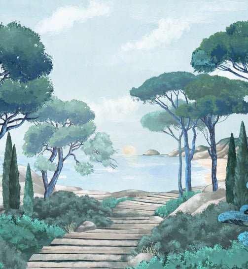 Papier peint balade dans les calanques