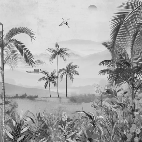 Papier peint l'art de la jungle peint