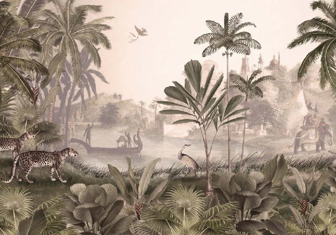 Papier peint jungle haven léopard, XXL, tendance