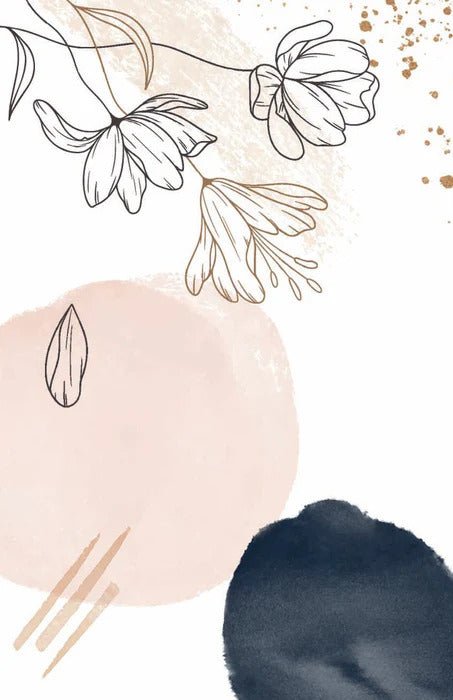 Papier peint formes et fleurs