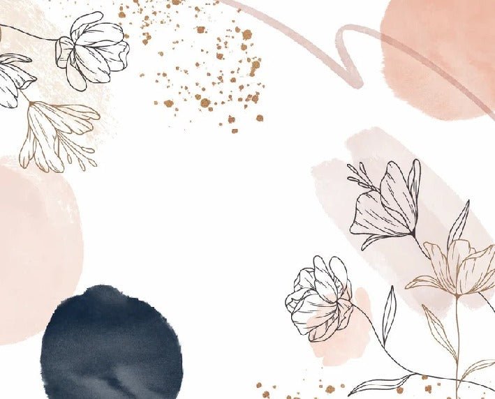 Papier peint formes et fleurs