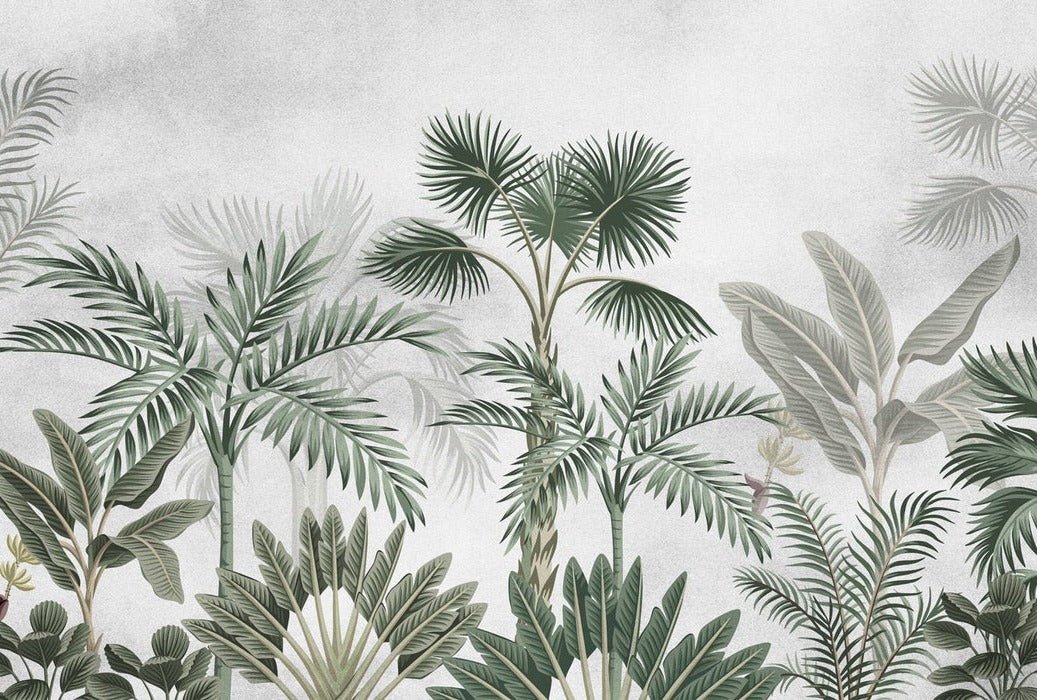 Papier peint jungle tendance arbres exotiques