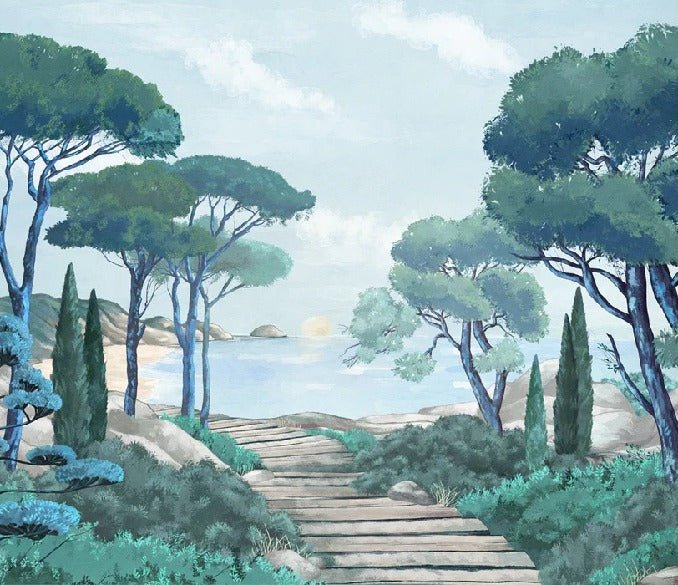 Papier peint balade dans les calanques